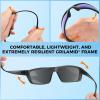 image:imageKastKing Huzzah Polarized Sport Sunglasses for Men and Women Ideal for Driving Fishing Cycling and RunningUV ProtectionFrame Matte Blackout Lens Smoke  Cobalt Mirror
