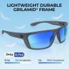 image:imageKastKing Huzzah Polarized Sport Sunglasses for Men and Women Ideal for Driving Fishing Cycling and RunningUV ProtectionFrame Matte Smoke Crystal Lens Blue Ocean Mirror