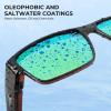 image:imageKastKing Molino FitOver Polarized SunglassesUV400 Protection Ultralight Wraparound Fishing Sports Sunglasses TAC LensesC Gloss Demi Frame  Chartruesse Mirror