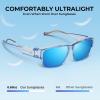 image:imageKastKing Molino FitOver Polarized SunglassesUV400 Protection Ultralight Wraparound Fishing Sports Sunglasses TAC LensesF Gloss Tal Light Blue Frame  Ice Blue Mirror