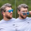 image:imageKastKing Molino FitOver Polarized SunglassesUV400 Protection Ultralight Wraparound Fishing Sports Sunglasses TAC LensesF Gloss Tal Light Blue Frame  Ice Blue Mirror