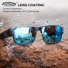 image:imageKastKing Molino FitOver Polarized SunglassesUV400 Protection Ultralight Wraparound Fishing Sports Sunglasses TAC LensesG Gloss Tal Light Gray Frame  Blue White Mirror
