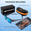 image:imageKastKing Molino FitOver Polarized SunglassesUV400 Protection Ultralight Wraparound Fishing Sports Sunglasses TAC LensesG Gloss Tal Light Gray Frame  Blue White Mirror