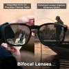 image:imageKastKing Pecos Bifocal Polarized Sunglasses BiFocal x15 x20 x25 Magnifications Sport Reader Sunglasses UV ProtectionGloss Black Frame  Smoke Lens