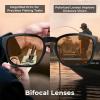 image:imageKastKing Pecos Bifocal Polarized Sunglasses BiFocal x15 x20 x25 Magnifications Sport Reader Sunglasses UV ProtectionMatte Black Frame  Brown Lens