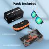 image:imageKastKing Pecos Bifocal Polarized Sunglasses BiFocal x15 x20 x25 Magnifications Sport Reader Sunglasses UV ProtectionMatte Black Frame  Brown Lens