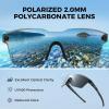 image:imageKastKing Tarkio Polarized Fishing Sunglasses Large Single PC Lenses Rimless Wrap Design UV400 Protection Sports SunglassesA Matte Black  Smoke Frame  Granite Mirror