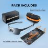image:imageKastKing Tarkio Polarized Fishing Sunglasses Large Single PC Lenses Rimless Wrap Design UV400 Protection Sports SunglassesA Matte Black  Smoke Frame  Granite Mirror