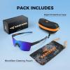 image:imageKastKing Tarkio Polarized Fishing Sunglasses Large Single PC Lenses Rimless Wrap Design UV400 Protection Sports SunglassesB Matte Black Frame  Cobalt Mirror