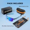 image:imageKastKing Tarkio Polarized Fishing Sunglasses Large Single PC Lenses Rimless Wrap Design UV400 Protection Sports SunglassesC Gloss Navy Blue Demi Frame  Ice Blue Mirrior