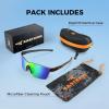 image:imageKastKing Tarkio Polarized Fishing Sunglasses Large Single PC Lenses Rimless Wrap Design UV400 Protection Sports SunglassesD Gloss Tal Brown  Silver Frame  Chartreuse Mirror