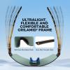 image:imageKastKing Tarkio Polarized Fishing Sunglasses Large Single PC Lenses Rimless Wrap Design UV400 Protection Sports SunglassesD Gloss Tal Brown  Silver Frame  Chartreuse Mirror