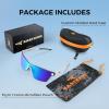 image:imageKastKing Tarkio Polarized Fishing Sunglasses Large Single PC Lenses Rimless Wrap Design UV400 Protection Sports SunglassesG Double Matte Silver Frame  Aqua Ice Mirror