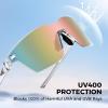 image:imageKastKing Tarkio Polarized Fishing Sunglasses Large Single PC Lenses Rimless Wrap Design UV400 Protection Sports SunglassesH Gloss Crystal Frame  Pink Mirror