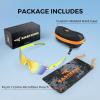 image:imageKastKing Tarkio Polarized Fishing Sunglasses Large Single PC Lenses Rimless Wrap Design UV400 Protection Sports SunglassesJ Double Matte Solid Yellow Frame  Amber Mirror