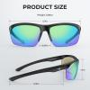 image:imageKastKing Tugaloo SemiRimless Bifocal Polarized Reader Sunglasses Bifocal x15 x20 x25 Magnifications UV ProtectionMatte Black Frame  Chartreuse Mirror