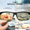 image:imageKastKing Tugaloo SemiRimless Bifocal Polarized Reader Sunglasses Bifocal x15 x20 x25 Magnifications UV ProtectionMatte Black Frame  Chartreuse Mirror