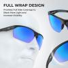 image:imageKastKing Tugaloo SemiRimless Bifocal Polarized Reader Sunglasses Bifocal x15 x20 x25 Magnifications UV ProtectionMatte Black Frame  Cobalt Mirror