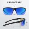 image:imageKastKing Tugaloo SemiRimless Bifocal Polarized Reader Sunglasses Bifocal x15 x20 x25 Magnifications UV ProtectionMatte Black Frame  Cobalt Mirror