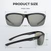 image:imageKastKing Tugaloo SemiRimless Bifocal Polarized Reader Sunglasses Bifocal x15 x20 x25 Magnifications UV ProtectionMatte Black Frame  Smoke