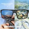 image:imageKastKing Waccamaw Polarized Bifocal Sunglasses x15 x20 x25 Magnifications Wrap Around Sport Reader Sunglasses for MenGloss Graydrift Frame  Smokeblue Mirror