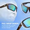 image:imageKastKing Waccamaw Polarized Bifocal Sunglasses x15 x20 x25 Magnifications Wrap Around Sport Reader Sunglasses for MenGloss Tal Brown Frame  Browngreen Mirror