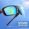 image:imageKastKing Waccamaw Polarized Bifocal Sunglasses x15 x20 x25 Magnifications Wrap Around Sport Reader Sunglasses for MenGloss Tal Brown Frame  Browngreen Mirror