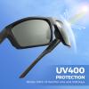 image:imageKastKing Waccamaw Polarized Bifocal Sunglasses x15 x20 x25 Magnifications Wrap Around Sport Reader Sunglasses for MenMatte Black Frame  Smoke Lens