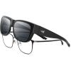 image:imageKastKing Chariton FitOver Polarized Wrap Around Over Sunglasses for Men and Women Ideal for Driving Fishing Cycling RunningA Matte Black Frame  Smoke Mirror