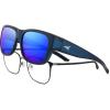 E. Dark Blue Frame  Smoke-cobalt Mirror