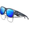 G: Gloss Tal Light Gray Frame  Blue White Mirror