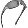 image:imageKastKing Hiwassee Polarized Sport Sunglasses for Men and Women Wrap Sunglasses for Fishing Cycling and RunningUV ProtectionFrame Gloss Metalic Gun  Lens Silver Mirror
