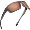 image:imageKastKing Huzzah Polarized Sport Sunglasses for Men and Women Ideal for Driving Fishing Cycling and RunningUV ProtectionFrame Gloss Metalic Gun Lens Copper  Silver Mirror