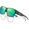 image:imageKastKing Molino FitOver Polarized SunglassesUV400 Protection Ultralight Wraparound Fishing Sports Sunglasses TAC LensesC Gloss Demi Frame  Chartruesse Mirror