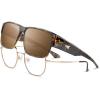 image:imageKastKing Molino FitOver Polarized SunglassesUV400 Protection Ultralight Wraparound Fishing Sports Sunglasses TAC LensesD Gloss Demi Frame  Brown