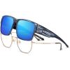 G: Gloss Tal Light Gray Frame  Blue White Mirror