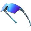 C: Gloss Navy Blue Demi Frame  Ice Blue Mirrior