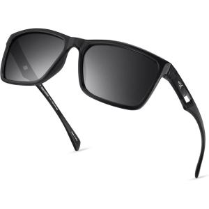 image:imageKastKing FlatRock Polarized Sport Sunglasses for Men and Women Ideal for Driving Fishing Cycling Running UV ProtectionFrame Gloss Black Lens Smoke