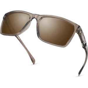 image:imageKastKing FlatRock Polarized Sport Sunglasses for Men and Women Ideal for Driving Fishing Cycling Running UV ProtectionFrame Gray Crystal Lens Brown