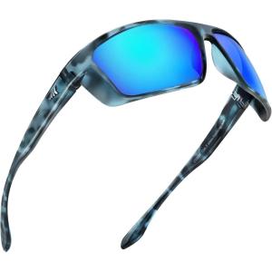 image:imageKastKing Huzzah Polarized Sport Sunglasses for Men and Women Ideal for Driving Fishing Cycling and RunningUV ProtectionFrame Gloss Navy Blue Demi Lens Smokeblue Ocean