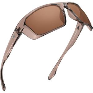 image:imageKastKing Huzzah Polarized Sport Sunglasses for Men and Women Ideal for Driving Fishing Cycling and RunningUV ProtectionFrame Gray Lens Brown Mirror