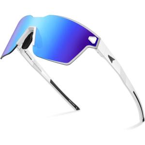 image:imageKastKing Tarkio Polarized Fishing Sunglasses Large Single PC Lenses Rimless Wrap Design UV400 Protection Sports SunglassesG Double Matte Silver Frame  Aqua Ice Mirror