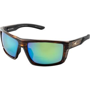 image:imageKastKing Waccamaw Polarized Bifocal Sunglasses x15 x20 x25 Magnifications Wrap Around Sport Reader Sunglasses for MenGloss Tal Brown Frame  Browngreen Mirror