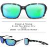 image:imageKastKing Alanta Polarized Sunglasses With PuriVex Protective Lens CoatingUV400 Women Sunglasses for Cycling Driving FishingI Brown Demi Frame  Chartreuse Mirror