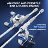 image:imageKastKing Centron Lite Fishing Rod and Reel Combo IM6 Graphite 2Pc Blanks Stainless Steel Guides with Ceramic Rings Contoured EVA Handles amp Fighting Butt Split or Full Rear Handle Design 13 ModelsSpin60 Light500 Reel2pcs