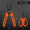 image:imageKastKing Cutthroat 75inch Braid Scissors and Pliers Set  Saltwater Resistant Fishing Gear Line Cutter Hook Remover Fishing Tool Set Gift for MenB Split Ring Plier and Scissor  Orange