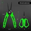 image:imageKastKing Cutthroat 75inch Braid Scissors and Pliers Set  Saltwater Resistant Fishing Gear Line Cutter Hook Remover Fishing Tool Set Gift for MenD Split Ring Plier and Scissor  Green