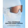 image:imageKastKing Etowah Polarized Sports Fishing Sunglasses With PuriVex Protective Lens Coating Rimless Wrap Design Men WomenA Gloss Crystal Frame  Copper Silver Mirror