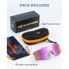 image:imageKastKing Etowah Polarized Sports Fishing Sunglasses With PuriVex Protective Lens Coating Rimless Wrap Design Men WomenB Gloss Crystal Frame  Smoke Lavender Mirror