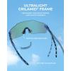 image:imageKastKing Etowah Polarized Sports Fishing Sunglasses With PuriVex Protective Lens Coating Rimless Wrap Design Men WomenC Gloss Navy Blue Demi Frame  Smoke Ice Blue Mirror